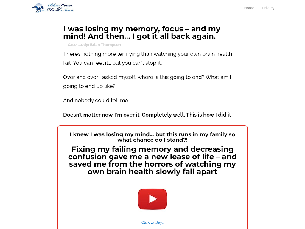 ALZHEIMER’S DEMENTIA BRAIN HEALTH REVIEW : I AM SHOCKED BY THE 1 MONTH RESULT