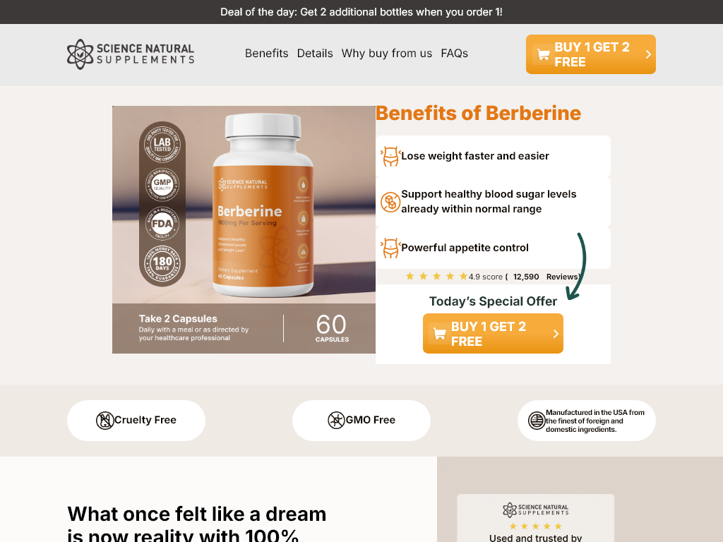 BERBERINE B1G2 REVIEW – I SAW THE LIGHT ON DAY 5