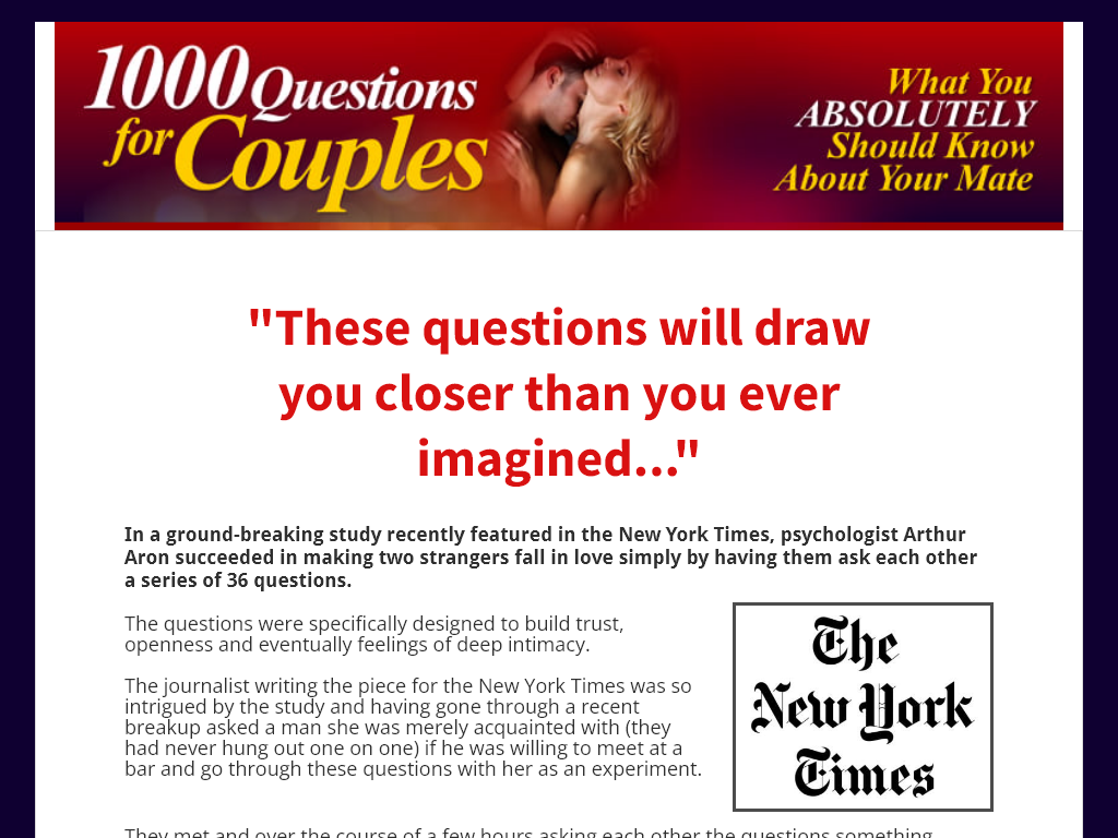 1000 QUESTIONS FOR COUPLES REVIEW – THE UGLY TRUTH ABOUT RESULTS