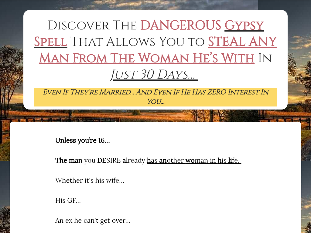 GYPSY LOVE SPELL REVIEW | RESULTS I SAW IN THE MIRROR