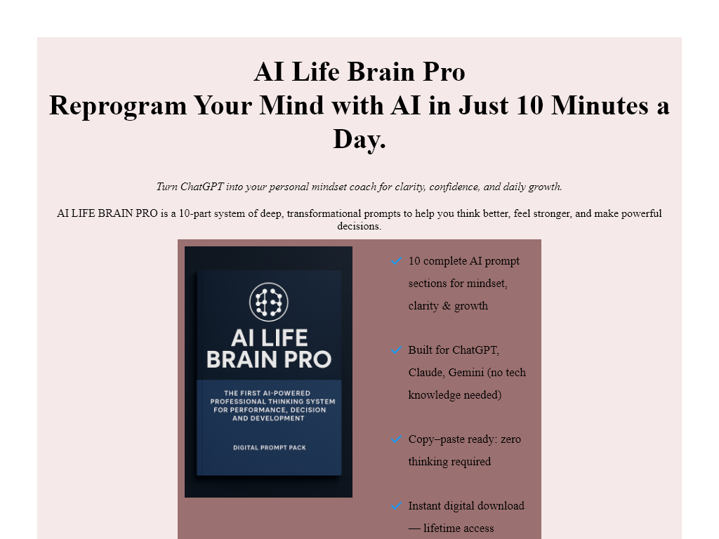 AI LIFE BRAIN PRO REVIEW | THE CHANGE HAPPENED OVERNIGHT!