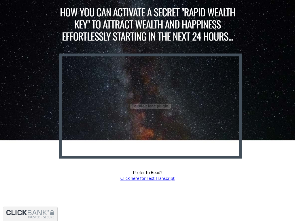 RAPID WEALTH KEY REVIEW : THE FEELING I CAN’T DESCRIBE